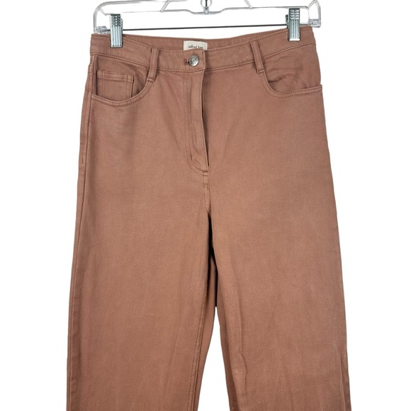 WILFRED FREE ARITZIA Mauve Straight Leg Denim Jeans Size 4 Pink Tan - Picture 2 of 12